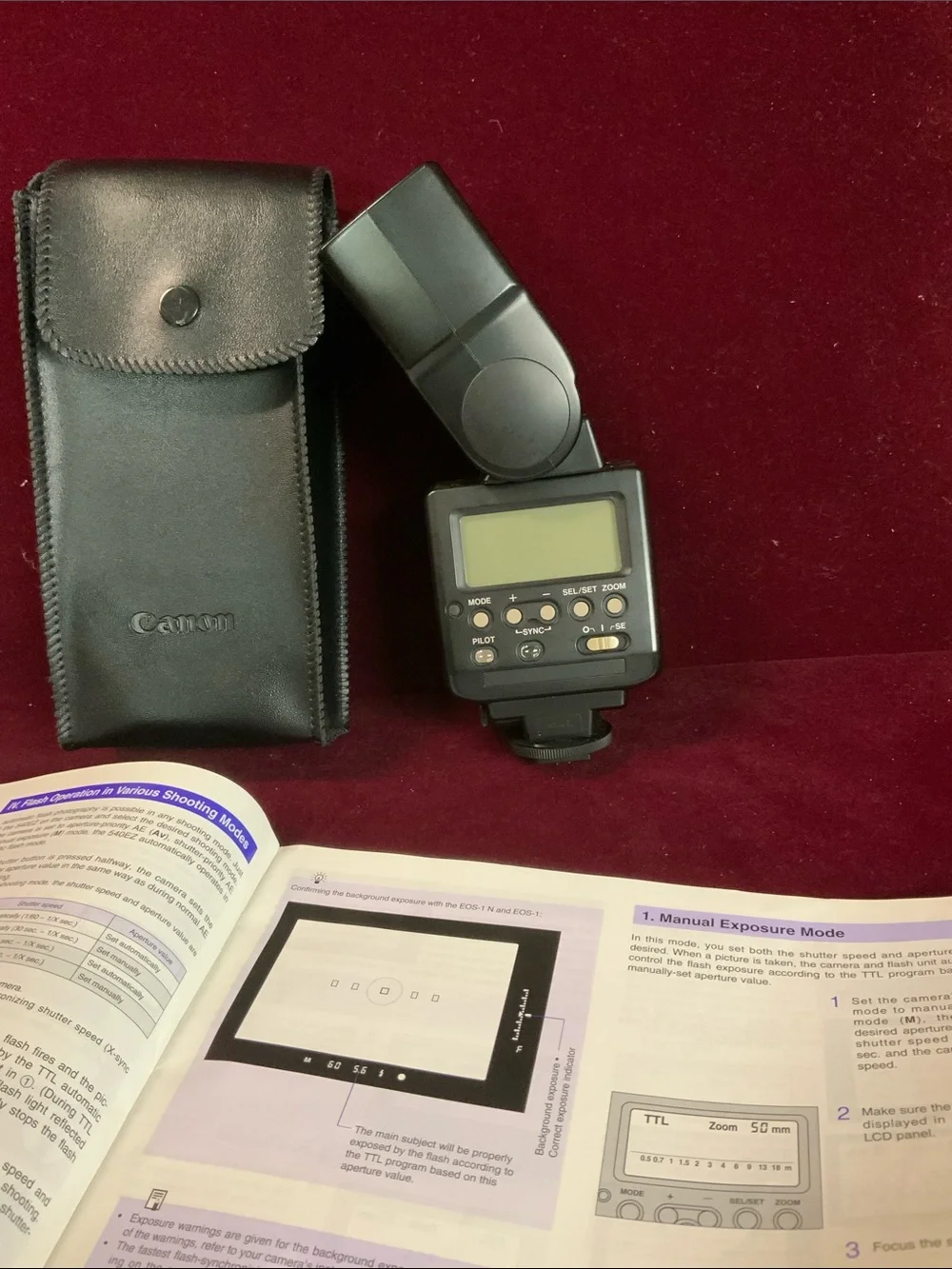 Canon Speedlite 540EZ Flash w/ Case & manual. Brand new never used.